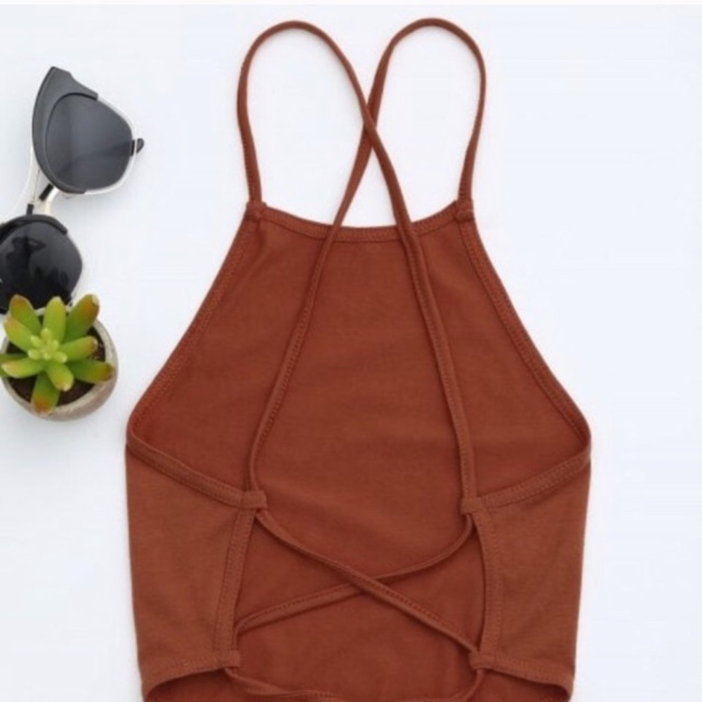 Burnt Orange Tied Top